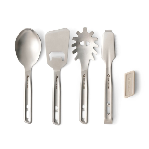Sea To Summit Detour Stainless Steel Utensil Set 4pcs in der Gruppe Outdoor / Campingküchen & Utensilien / Küchenutensilien bei Sportfiskeprylar.se (ACK036021-121804)