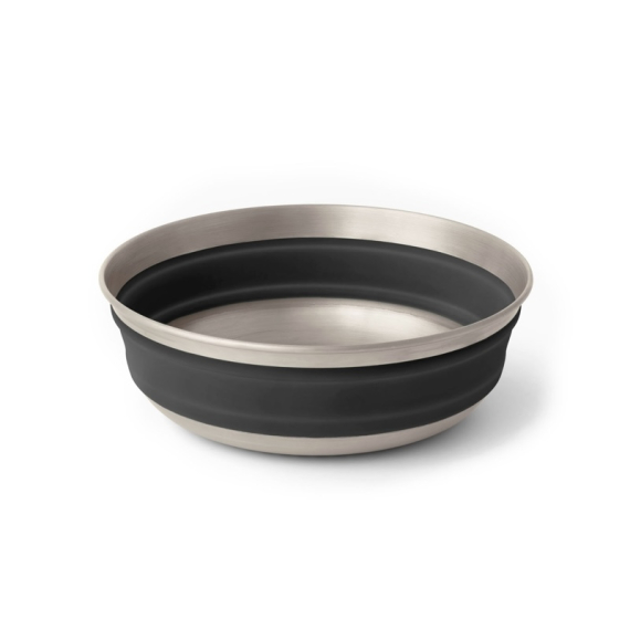 Sea To Summit Detour Stainless Steel Collapsible Bowl M Black in der Gruppe Outdoor / Campingküchen & Utensilien / Teller & Schalen / Schalen bei Sportfiskeprylar.se (ACK039011-050101)