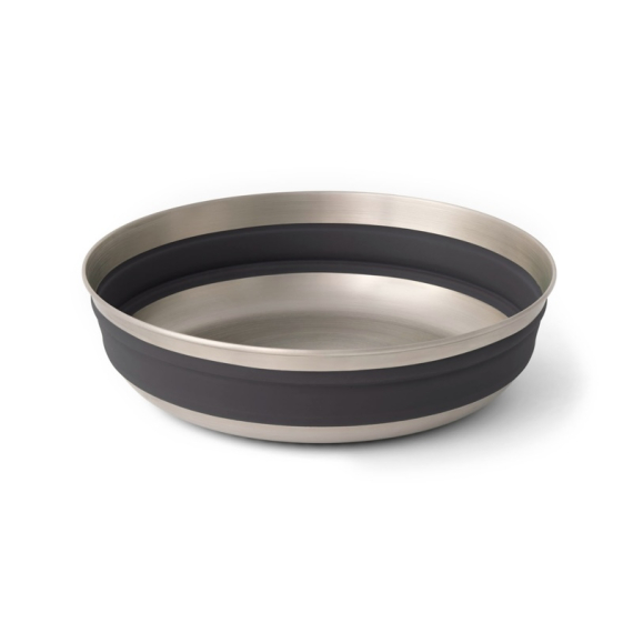Sea To Summit Detour Stainless Steel Collapsible Bowl L Black in der Gruppe Outdoor / Campingküchen & Utensilien / Teller & Schalen / Schalen bei Sportfiskeprylar.se (ACK039011-060105)