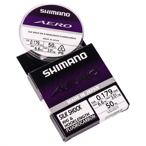 Shimano Line Aero Slick Shock Fluo LD Grey in der Gruppe Haken & Zubehör / Vorfächer & Vorfachmaterial / Vorfachmaterial / Vorfachmaterial Fluorocarbon bei Sportfiskeprylar.se (AERSSFRH50195r)