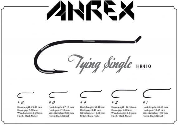 Ahrex HR410 - Tying Single #8 in der Gruppe Haken & Zubehör / Haken / Fliegenbindenhaken bei Sportfiskeprylar.se (AHR410-8)