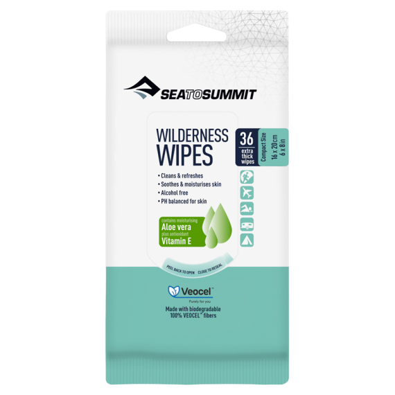 Sea To Summit Wilderness Wipes Compact 36pcs in der Gruppe Outdoor / Andere Outdoor-Ausrüstung / Hygiene & Gesundheit bei Sportfiskeprylar.se (AHY4192-00121002)