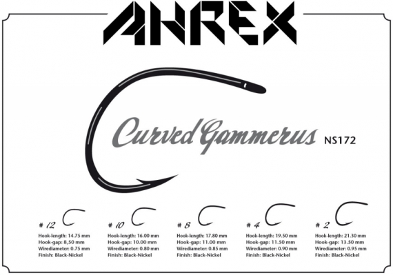 Ahrex NS172 - Curved Gammarus #8 in der Gruppe Haken & Zubehör / Haken / Fliegenbindenhaken bei Sportfiskeprylar.se (ANS172-8)