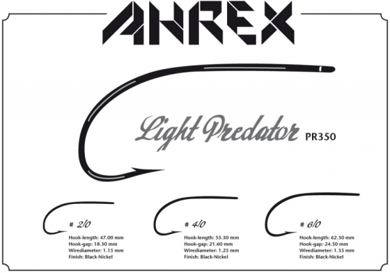 Ahrex PR350 - Light Predator, Barbed in der Gruppe Haken & Zubehör / Haken / Fliegenbindenhaken bei Sportfiskeprylar.se (APR350-6_0r)