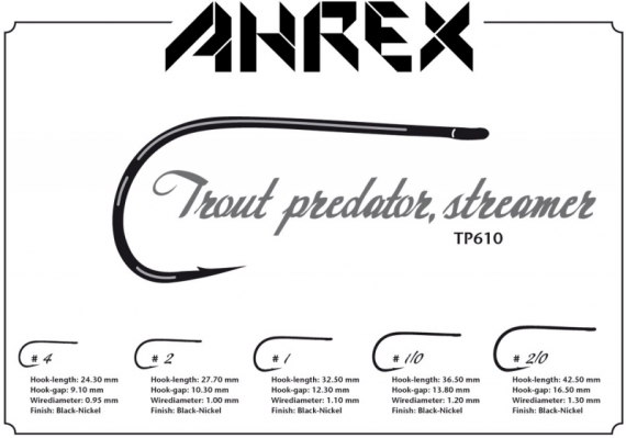 Ahrex TP610 - Trout Predator Streamer in der Gruppe Haken & Zubehör / Haken / Fliegenbindenhaken bei Sportfiskeprylar.se (ATB610-4r)