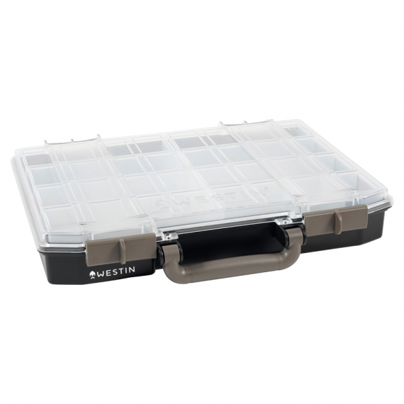 Westin W6 Lure Vault 57x337x278 Incl. 10 inserts Black/Clear in der Gruppe Verwahrung / Boxen & Dosen / Angelkasten bei Sportfiskeprylar.se (B01-685-057)