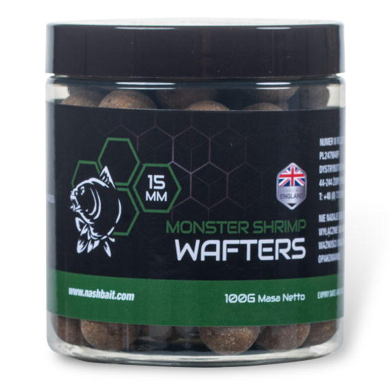 Nash Monster Shrimp Wafters in der Gruppe Köder / Boilies, Baits & Groundbait / Popups & Wafters bei Sportfiskeprylar.se (B6546-TPr)