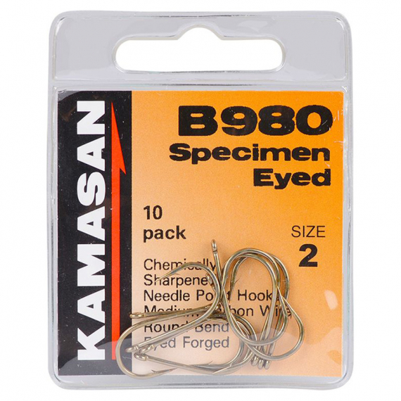 Kamasan B980 Specimen Eyed 10-pack in der Gruppe Haken & Zubehör / Haken / Zielfisch Haken bei Sportfiskeprylar.se (B980-000r)