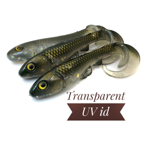 BoniBaits Happy Hybrid 24cm 57g - Transparent UV Id in der Gruppe Köder / Gummiköder / Hecht Gummifische bei Sportfiskeprylar.se (BBHH12)