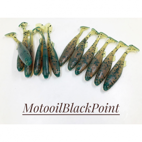 Boni Baits Mini Happy 8,5cm (Bulk) - Motoroil Black Point in der Gruppe Köder / Handgefertigte Köder bei Sportfiskeprylar.se (BBMH2)