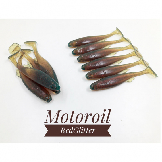 Boni Baits Mini Happy 8,5cm (Bulk) - Motoroil Red Glitter in der Gruppe Köder / Handgefertigte Köder bei Sportfiskeprylar.se (BBMH8)