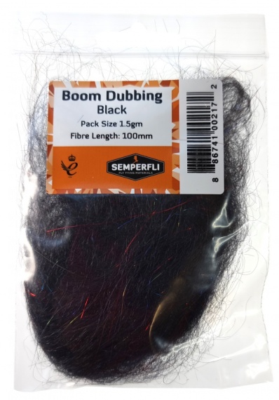 Semperfli Boom Dubbing - Black in der Gruppe Haken & Zubehör / Fliegenbinden / Fliegenbindematerial / Dubbing bei Sportfiskeprylar.se (BBOM100BLKr)