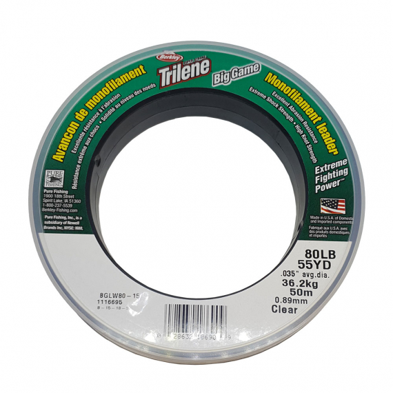 TRILENE BIG GAME Mono Leaders - 50m in der Gruppe Haken & Zubehör / Vorfächer & Vorfachmaterial / Vorfachmaterial / Vorfachmaterial Monofile bei Sportfiskeprylar.se (BIGGAMEMONOLEDr)