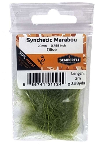 Semperfli Synthetic Marabou 20mm in der Gruppe Haken & Zubehör / Fliegenbinden / Fliegenbindematerial / Sonstige Synthetische Materialien bei Sportfiskeprylar.se (BMAR000BLKr)
