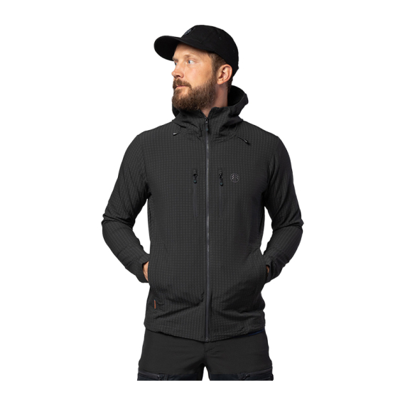 Beyond Nordic BN106 M\'s Tech Fleece Hoodie Off Black in der Gruppe Kleidung & Schuhe / Kleidung / Pullover / Fleece-Pullover bei Sportfiskeprylar.se (BN106-M-BLACK-Lr)