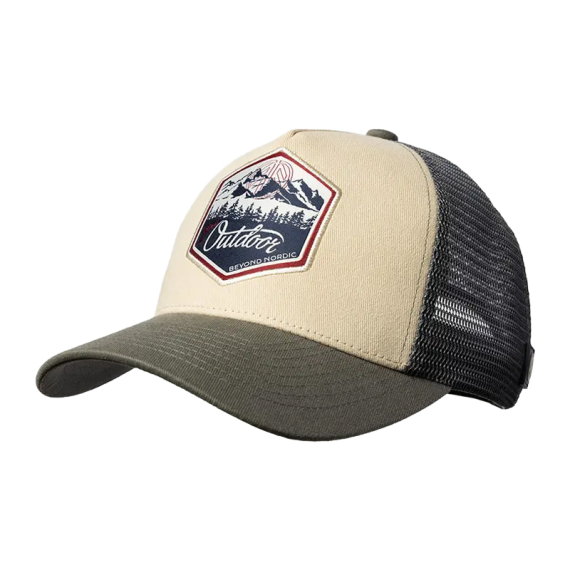 Beyond Nordic BN215 Great Outdoor Trucker Cap G-Grey in der Gruppe Kleidung & Schuhe / Kappen & Kopfbedeckungen / Caps / Trucker-Kappen bei Sportfiskeprylar.se (BN215-G-GREY-OS)