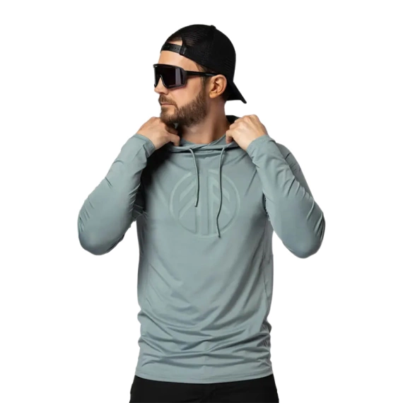 Beyond Nordic BN220 M\'s LS Sunblock Hoodie Green Milieu in der Gruppe Kleidung & Schuhe / Kleidung / Pullover / Hoodies bei Sportfiskeprylar.se (BN220-M-GREEN-Lr)