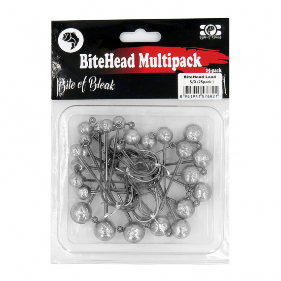 Bite Of Bleak Bitehead Mix Multi-pack (25-Pack) - 5/0 in der Gruppe Haken & Zubehör / Jigköpfe / Runde Jigköpfe bei Sportfiskeprylar.se (BOB-00-0632)