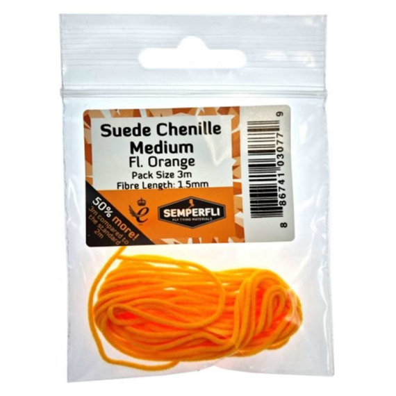 Semperfli Suede Chenille 1.5mm Medium - Fl Orange in der Gruppe Haken & Zubehör / Fliegenbinden / Fliegenbindematerial / Garn & Chenille bei Sportfiskeprylar.se (BSC2003FOR)
