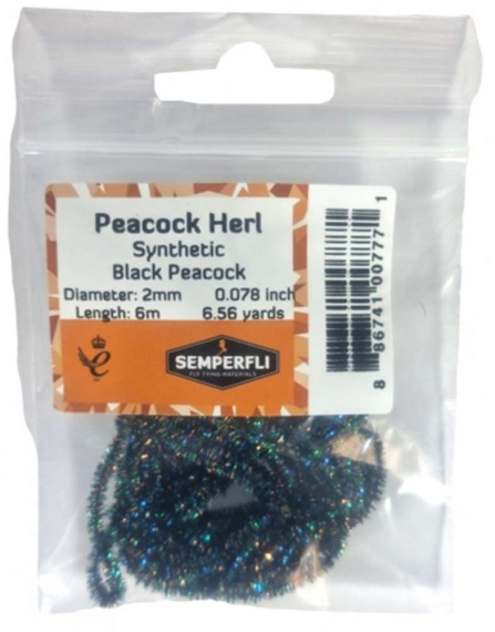 Semperfli Synthetic Peacock Herl in der Gruppe Haken & Zubehör / Fliegenbinden / Fliegenbindematerial / Sonstige Synthetische Materialien bei Sportfiskeprylar.se (BSPH002BLKr)