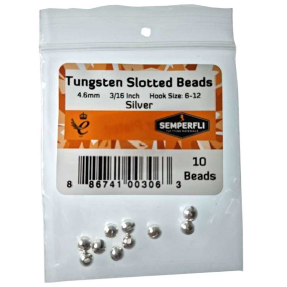 Semperfli Tungsten Slotted Beads 1,5mm - Silver in der Gruppe Haken & Zubehör / Fliegenbinden / Fliegenbindematerial / Gewichtung bei Sportfiskeprylar.se (BTBD015SLV)