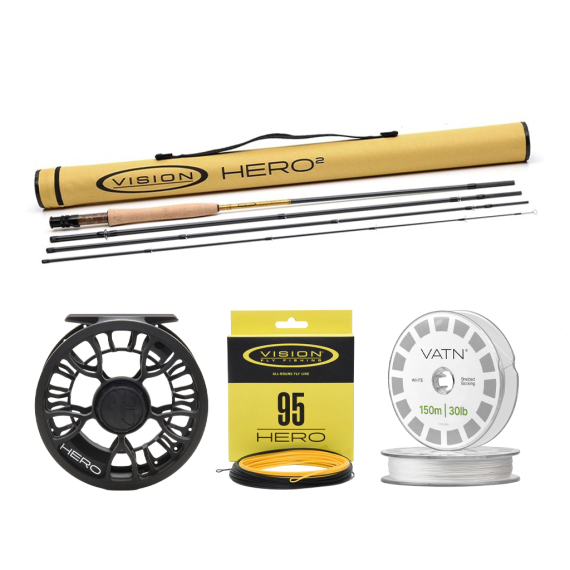 Vision Trout HERO² Flugset 9\' - #4 in der Gruppe Angelsets / Fliegenfischen Sets / Einhändige Fliegenfischer-Sets bei Sportfiskeprylar.se (BUNDLEVHII49042026H95)