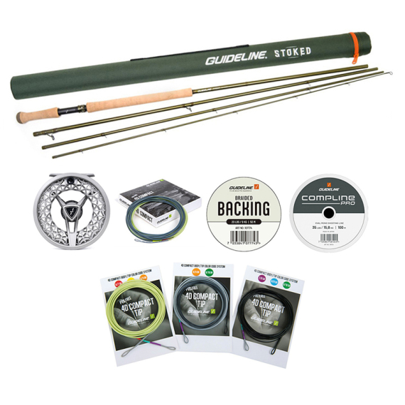 Guideline Stoked Tvåhands Fly Combo - 12\' #7/8 in der Gruppe Angelsets / Fliegenfischen Sets / Zweihändiges Fliegenfischer-Set bei Sportfiskeprylar.se (BUNDLE_105844GLDH)