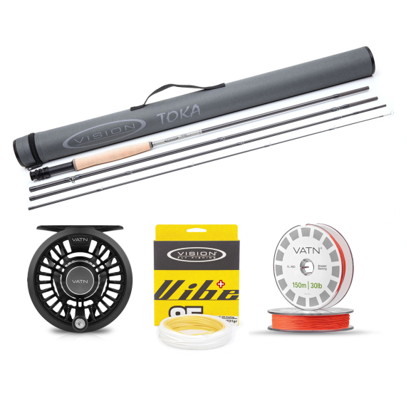 Vision Toka / Vibe 85+ Flugset - 8\' #4 in der Gruppe Angelsets / Fliegenfischen Sets / Einhändige Fliegenfischer-Sets bei Sportfiskeprylar.se (BUNDLE_VTO4804_V85)