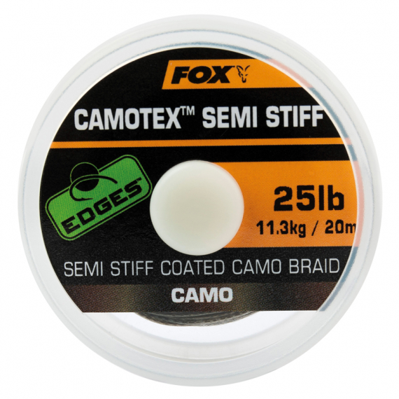 Fox Camotex Semi Stiff 20m in der Gruppe Haken & Zubehör / Vorfächer & Vorfachmaterial / Vorfachmaterial / Vorfachmaterial Braid bei Sportfiskeprylar.se (CAC741r)