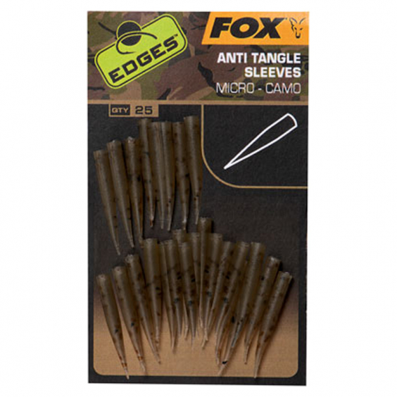 Fox Edges Camo Micro Anti Tangle Sleeves 25pcs in der Gruppe Haken & Zubehör / Rig Zubehör / Schrumpfschlauch & Sleeves bei Sportfiskeprylar.se (CAC768)