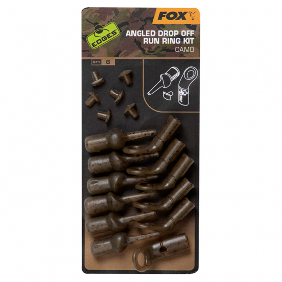 Fox Edges Camo Angled Drop Off Run Rig Kit 6-pack in der Gruppe Haken & Zubehör / Rig Zubehör / Andere Rig-Zubehör bei Sportfiskeprylar.se (CAC775)