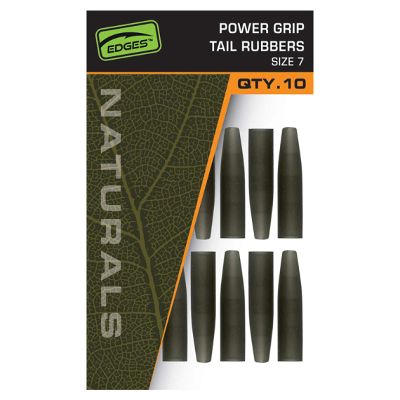 Fox Edges Naturals Power Grip Tail Rubbers - Size 7x10 in der Gruppe Haken & Zubehör / Rig Zubehör / Schrumpfschlauch & Sleeves bei Sportfiskeprylar.se (CAC842)