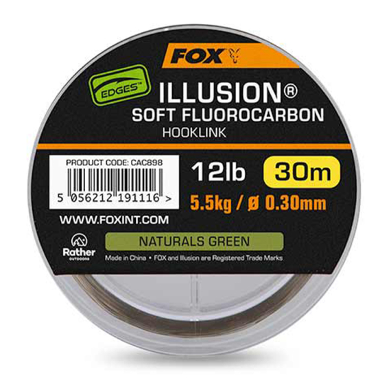 Fox Edges Illusion Soft Fluorocarbon Hooklink 30m in der Gruppe Haken & Zubehör / Rig Zubehör / Andere Rig-Zubehör bei Sportfiskeprylar.se (CAC898r)