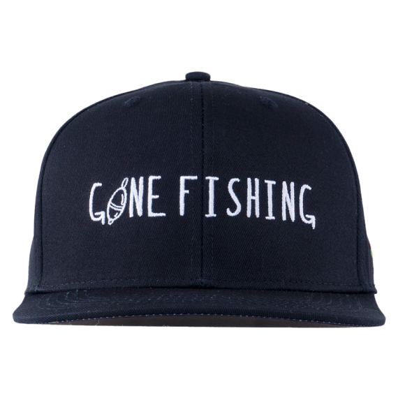 SQRTN Gone Fishing Cap Black in der Gruppe Kleidung & Schuhe / Kappen & Kopfbedeckungen / Caps / Snapback-Kappen bei Sportfiskeprylar.se (CAP-047-OSFA)