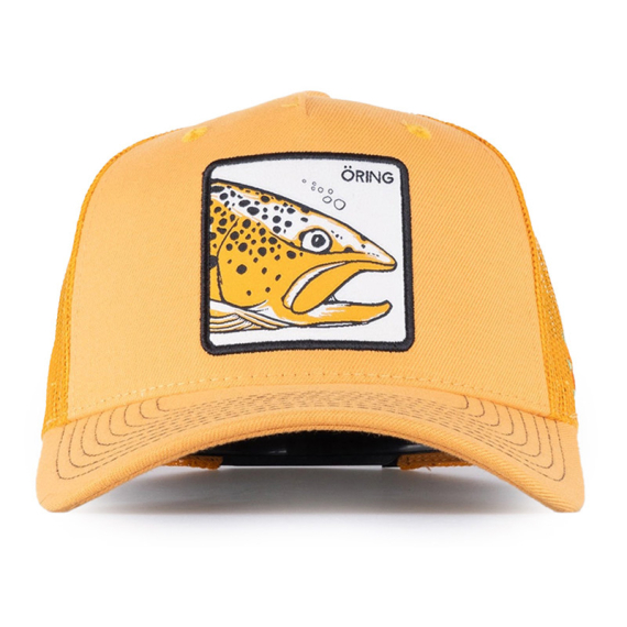 SQRTN Trout Trucker Cap Mustard in der Gruppe Kleidung & Schuhe / Kappen & Kopfbedeckungen / Caps / Trucker-Kappen bei Sportfiskeprylar.se (CAP-256-OSFA)