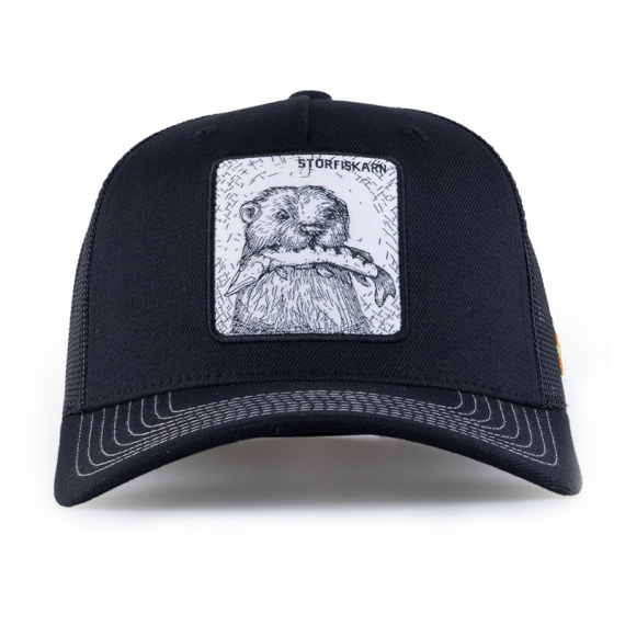 SQRTN Storfiskarn Trucker Cap Black in der Gruppe Kleidung & Schuhe / Kappen & Kopfbedeckungen / Caps / Trucker-Kappen bei Sportfiskeprylar.se (CAP-292-OSFA)