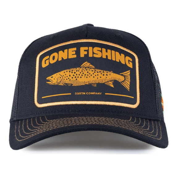 SQRTN Trout Trucker Cap Black in der Gruppe Kleidung & Schuhe / Kappen & Kopfbedeckungen / Caps / Trucker-Kappen bei Sportfiskeprylar.se (CAP-331-OSFA)