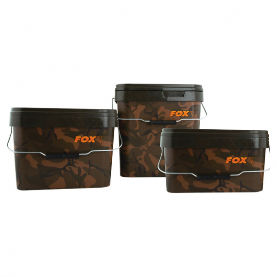 Fox Camo Square Bucket in der Gruppe Verwahrung / Futtereimer & Hookbait Aufbewahrung / Futtereimer bei Sportfiskeprylar.se (CBT005r)