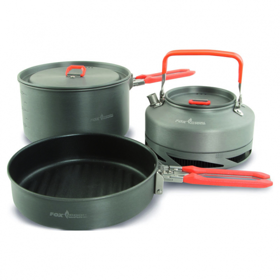 Fox Cookware Medium 3pc Set (Non Stick) in der Gruppe Outdoor / Campingküchen & Utensilien / Töpfe & Pfannen / Töpfe bei Sportfiskeprylar.se (CCW001)
