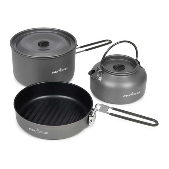 Fox Cookware 3 piece Cook Set in der Gruppe Outdoor / Campingküchen & Utensilien / Campingkocher bei Sportfiskeprylar.se (CCW036)
