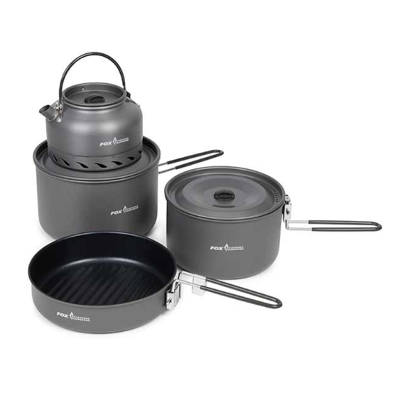 Fox Cookware 4 piece Deluxe Cook Set in der Gruppe Outdoor / Campingküchen & Utensilien / Campingkocher bei Sportfiskeprylar.se (CCW037)