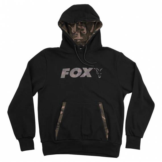 Fox Black/Camo Print Hoody in der Gruppe Kleidung & Schuhe / Kleidung / Pullover / Hoodies bei Sportfiskeprylar.se (CFX063r)