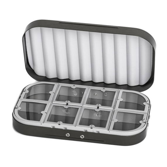 Aluminium box 8 compartments - Grey in der Gruppe Verwahrung / Boxen & Dosen / Fliegenboxen bei Sportfiskeprylar.se (CH-304)