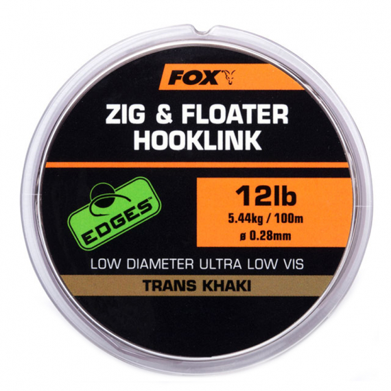 Fox Zig and Floater Hooklink Trans Khaki in der Gruppe Haken & Zubehör / Vorfächer & Vorfachmaterial / Vorfachmaterial / Vorfachmaterial Monofile bei Sportfiskeprylar.se (CML168r)