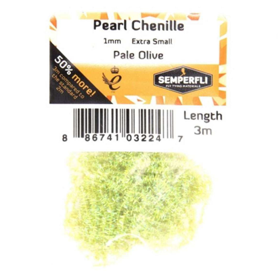 Semperfli Pearl Chenille 1mm - Pale Olive in der Gruppe Haken & Zubehör / Fliegenbinden / Fliegenbindematerial / Garn & Chenille bei Sportfiskeprylar.se (CPSC001POL)