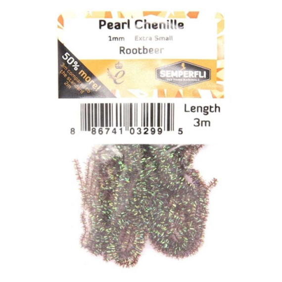 Semperfli Pearl Chenille 1mm - Rootbeer in der Gruppe Haken & Zubehör / Fliegenbinden / Fliegenbindematerial / Garn & Chenille bei Sportfiskeprylar.se (CPSC001RBR)