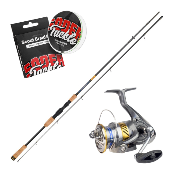 Daiwa Laguna XT Spin 8\'0\'\' 2pc 15-50g Combo in der Gruppe Angelsets / Spinning Sets / Allround Spinning Combo bei Sportfiskeprylar.se (DAIWALAGUNACOMBO)
