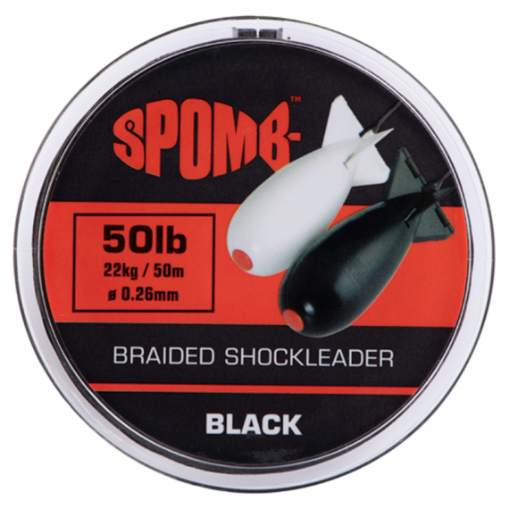 Spomb Braided Leader 22kg/50lb 50m Black in der Gruppe Schnüre / Geflochtene Schnüre bei Sportfiskeprylar.se (DBL002)