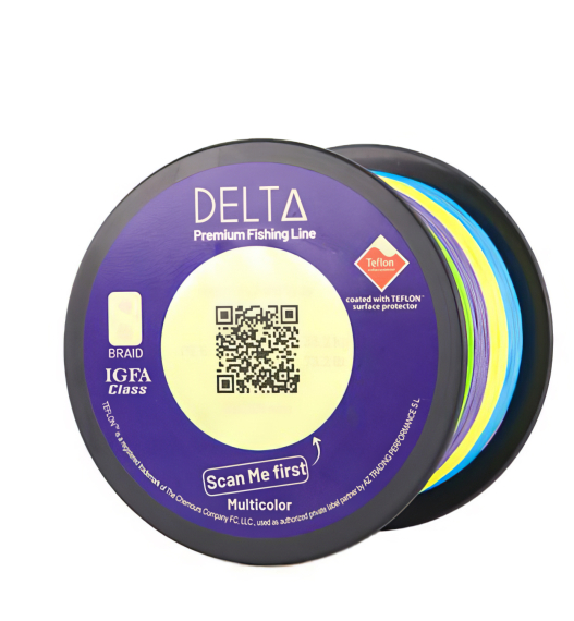 DELTA Teflon X8 Braid Multicolour 300m in der Gruppe Schnüre / Geflochtene Schnüre bei Sportfiskeprylar.se (DELTAMULTI30018r)