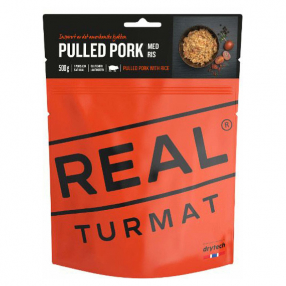 Real Turmat Pulled Pork with Rice in der Gruppe Outdoor / Camping Essen / Gefriergetrocknetes Essen bei Sportfiskeprylar.se (DT5267)